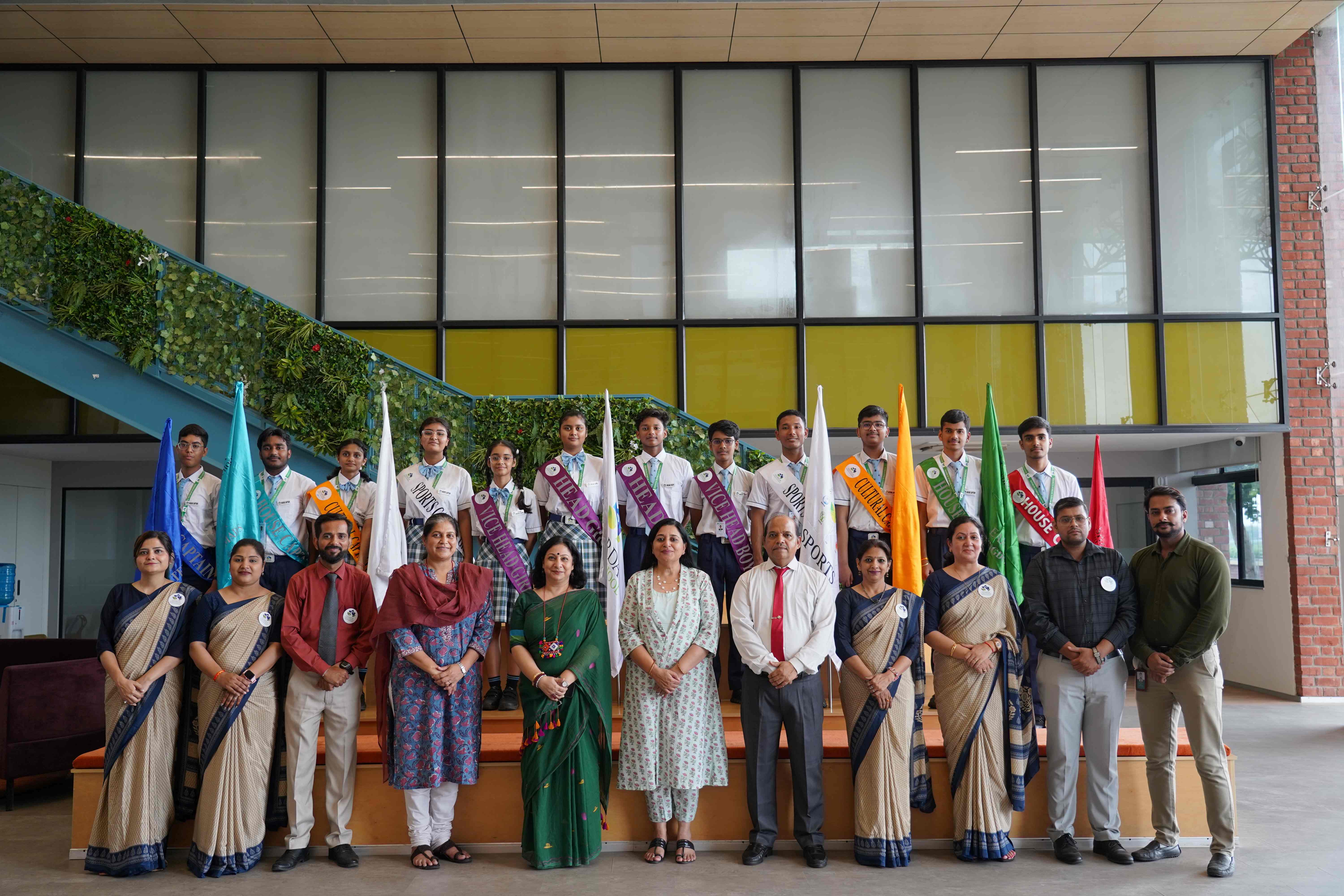 second-student-council-formation-and-investiture-ceremony-at-sharda-world-school,-agra