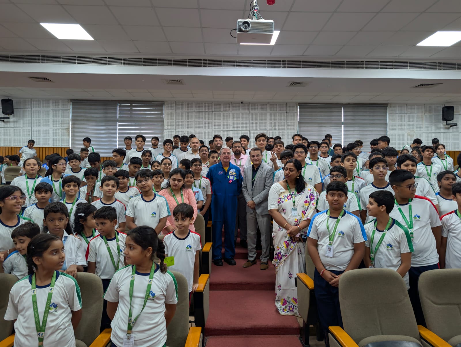 a-journey-beyond-earth:-sharda-world-school-students-interact-with-nasa-astronaut-donald-a.-thomas